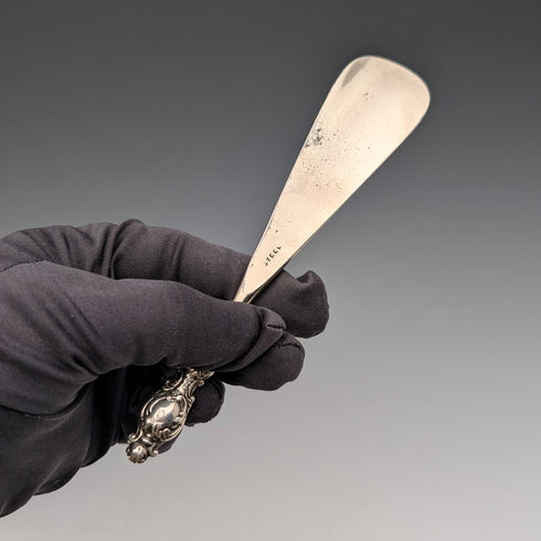 1901年英國古董純銀手柄鞋拔 Levi&Salaman