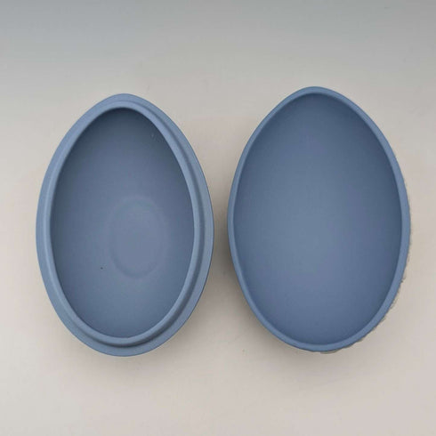 英國復古 Wedgwood Jasperware 蛋形小物盒,淡藍色