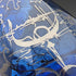 Vintage American Cobalt Blue Silver Overlay Decanter Cups Set of 4