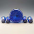 Vintage American Cobalt Blue Silver Overlay Decanter Cups Set of 4