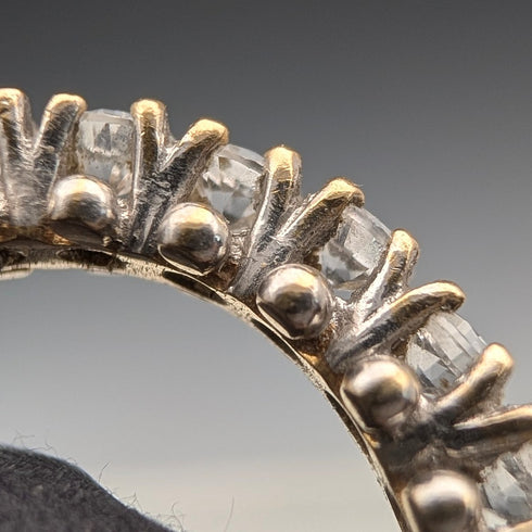 Antique Jewelry K9 Gold 7 Row Spinel Ring 2.2g (Size 12)