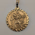 Vintage Rold Gold St. Christopher Medal Pendant with Necklace