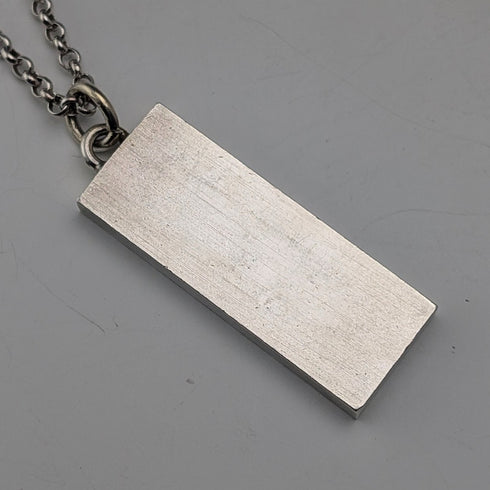 1977年 英国 純銀製 ジュビリーインゴットペンダント計39.1g 純銀ネックレス付 EJLd