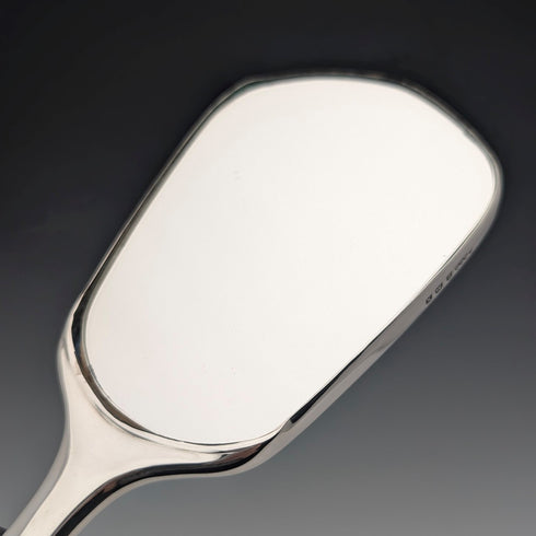 1947年 英国ヴィンテージ 純銀ギロシェエナメル花鳥装飾 ハンドミラー Henry Clifford Davis