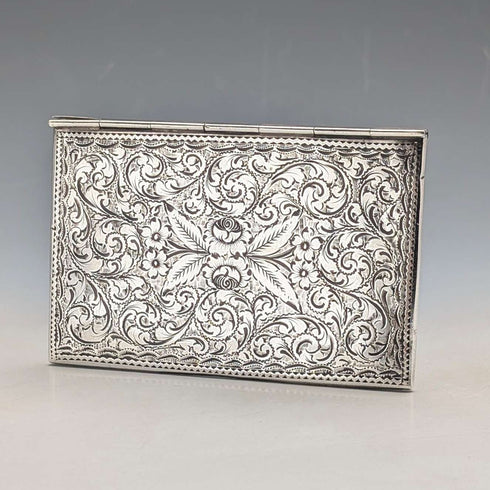1909 British antique sterling silver envelope-style card case, 57g, Adie&Lovekin