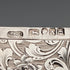 1849 British antique scroll engraved sterling silver card case, 71g, Taylor & Perry