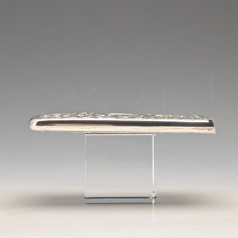 1897 British antique sterling silver sliding card case 80g Henry Williamson