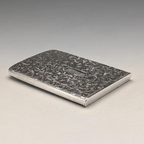 1897 British antique sterling silver sliding card case 80g Henry Williamson