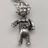 Circa 1900 British antique sterling silver long Albert chain 48g clown charm fob