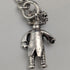 Circa 1900 British antique sterling silver long Albert chain 48g clown charm fob