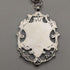 Circa 1900 British antique sterling silver Albert chain, 53g, sterling silver large medal fob