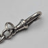 Circa 1900 British antique sterling silver Albert chain, 53g, sterling silver large medal fob