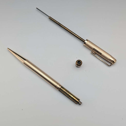 British Vintage Yard O' Red Rolled Gold Propelled Pencil in Case