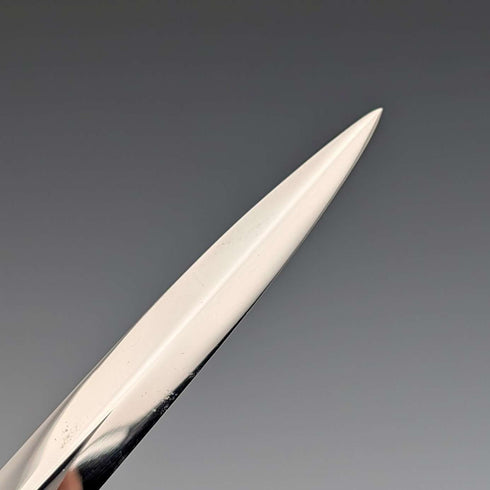 1998 British vintage sterling silver handle letter opener in case, very good condition