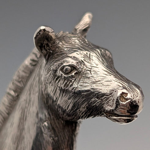 1979年 英国ヴィンテージ 純銀製 ホース 馬 ミニチュア フィギュリン 53g BSE Products