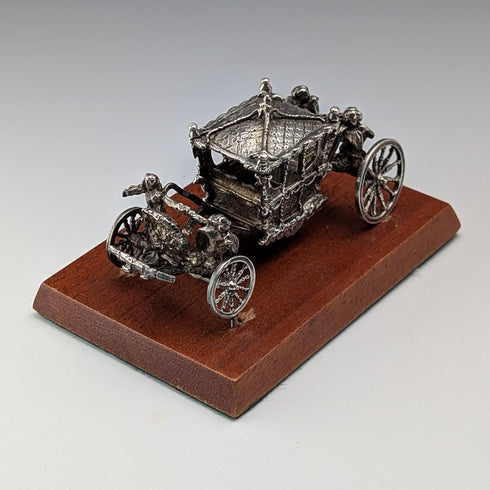 1977年 英国純銀製 ゴールド・ステート・コーチ馬車ミニチュア 65g Toye, Kenning&Spencer