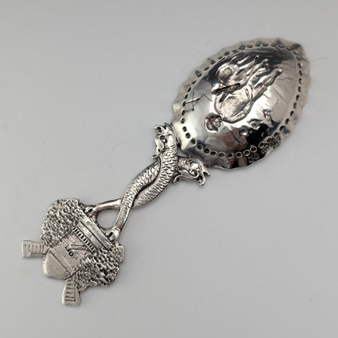 1904 年荷蘭古董純銀茶葉罐湯匙 23 克 FP&S