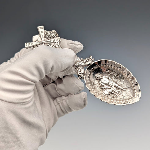 1904 年荷蘭古董純銀茶葉罐湯匙 23 克 FP&S