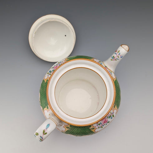 20世紀前半 英国ミントン 磁器製 小型ティーポット コカトリス グリーン