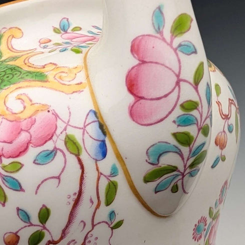 Minton porcelain teapot, Cockatrice, green, early 20th century