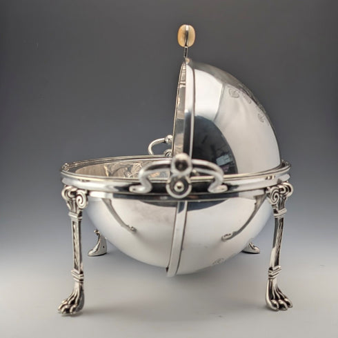 約 1900 年英國古董銀質早餐盤,無內盤,George Goodfellow