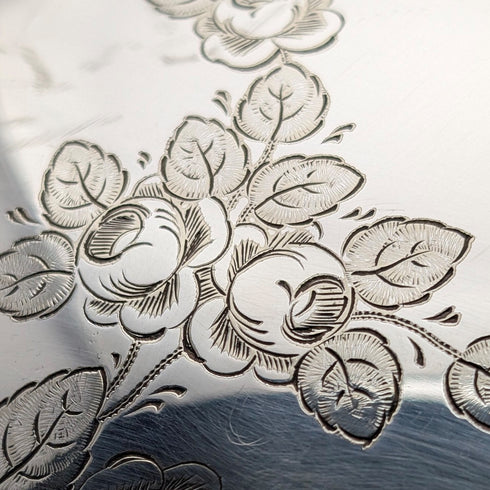 約 1900 年英國古董銀質早餐盤,無內盤,George Goodfellow