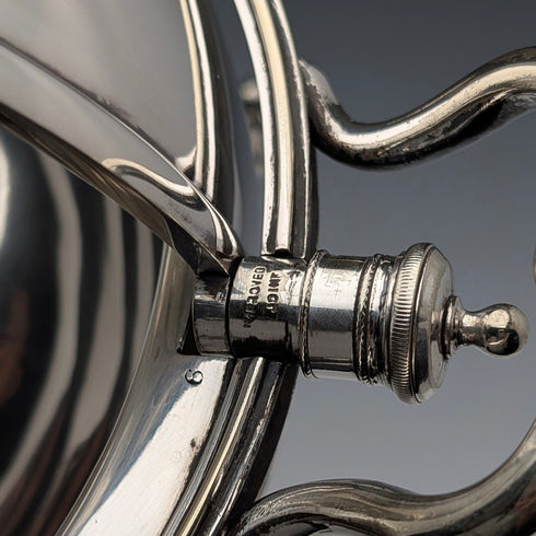 約 1900 年英國古董銀質早餐盤,無內盤,George Goodfellow