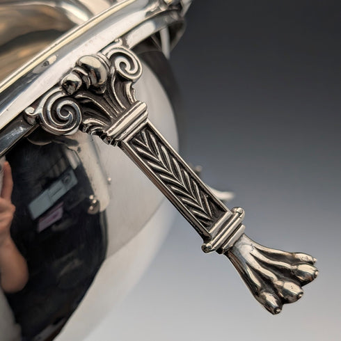 約 1900 年英國古董銀質早餐盤,無內盤,George Goodfellow