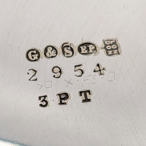 約 1900 年英國古董銀質早餐盤,無內盤,George Goodfellow