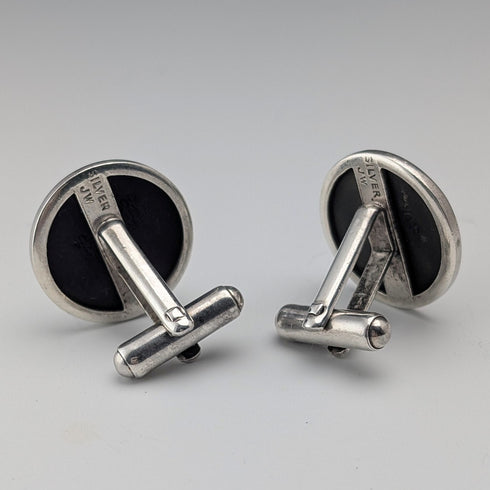 英国ヴィンテージ ウェッジウッド馬レリーフ 純銀台座 カフリンクス カフスボタン