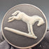 British Vintage Wedgwood Horse Relief Pure Silver Base Cufflinks