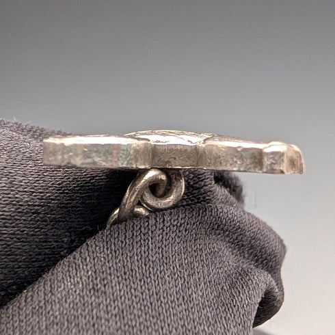 1953年 英国ヴィンテージ 雄鶏彫刻 純銀製 カフリンクス カフスボタン Deakin&Francis