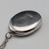 Vintage sterling silver oval locket pendant with sterling silver necklace, 7.6g total