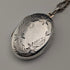 Vintage sterling silver oval locket pendant with sterling silver necklace, 10.4g total