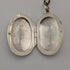 Vintage sterling silver oval locket pendant with sterling silver necklace, 10.4g total