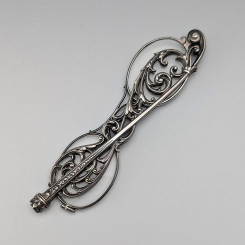 古董美國純銀鏤空設計便攜式折疊眼鏡 Ronietto