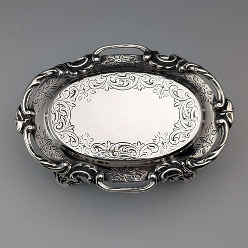 1907年 英国アンティーク 純銀製 ジュエリーボックス 88g Henry Matthews