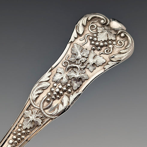 1849 British antique sterling silver christening cutlery pair, 128g total, case included, Samuel Hayne & Dudley Caterer