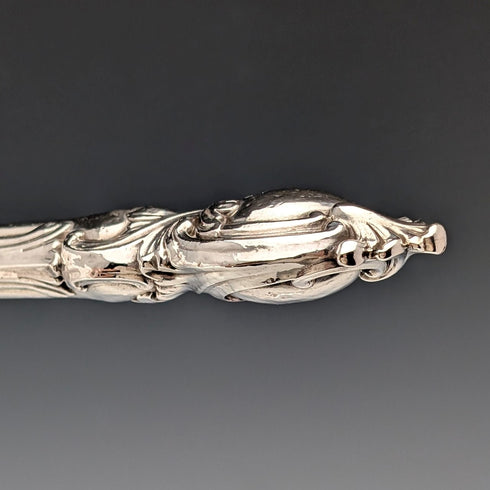 Circa 1852 British antique sterling silver fish server pair, total weight 262g, John Gilbert