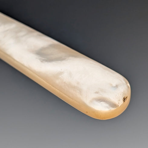 1860年頃 英国アンティーク 白蝶貝ハンドル デザートカトラリー6ペア トレー入