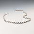British vintage sterling silver twisted chain necklace 40cm 12.5g EJLd