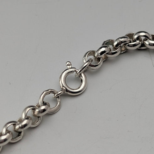 英国ヴィンテージ 純銀製 アズキチェーン ネックレス56cm 28.2g CC