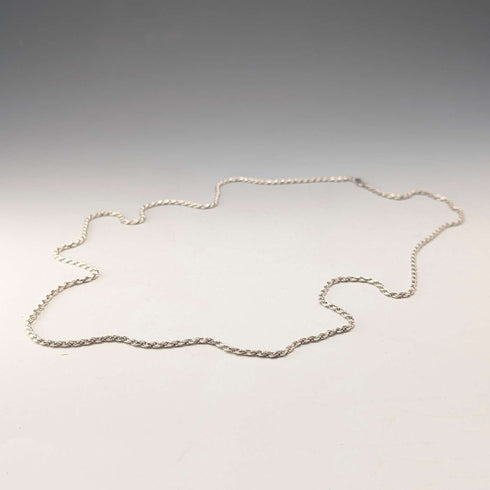 British vintage sterling silver twisted chain necklace 90cm 22.3g Milor
