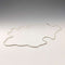 British vintage sterling silver twisted chain necklace 90cm 22.3g Milor
