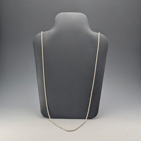 英国ヴィンテージ 純銀製 ツイストチェーン ネックレス90cm 22.3g milor