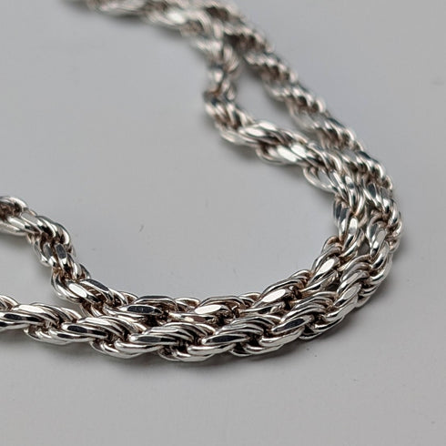 英国ヴィンテージ 純銀製 ツイストチェーン ネックレス90cm 22.3g milor