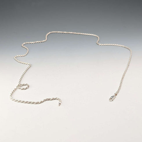 British vintage sterling silver twisted chain necklace 90cm 22.3g Milor