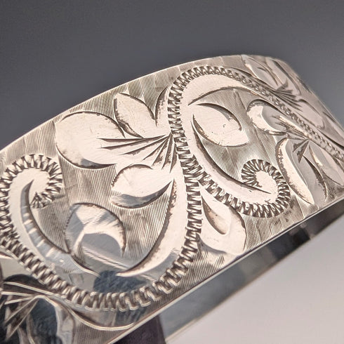 1977年 英国ヴィンテージ ジュビリー 純銀製 ブレスレット 44g Bracelon Ltd