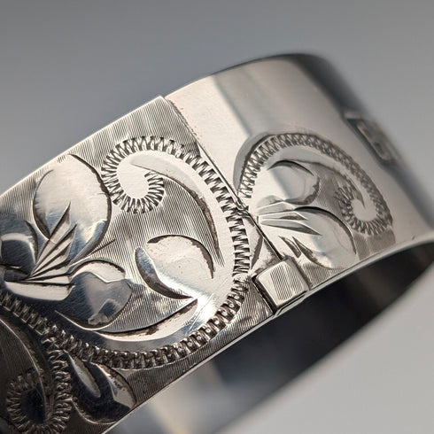 1977年 英国ヴィンテージ ジュビリー 純銀製 ブレスレット 44g Bracelon Ltd