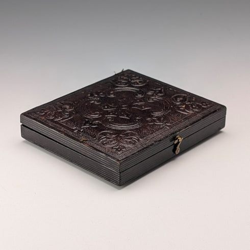 英国アンティーク レザー張りケース入り アンブロタイプ